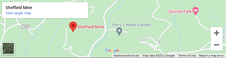 A map of the perry 's water garden with google and bing locations.